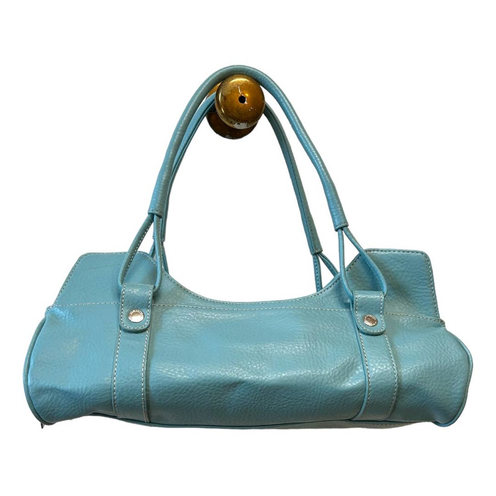 LIZ CLAIBORNE Blue Turquoise Baguette Bag Satchel Shoulder NWOT Vegan